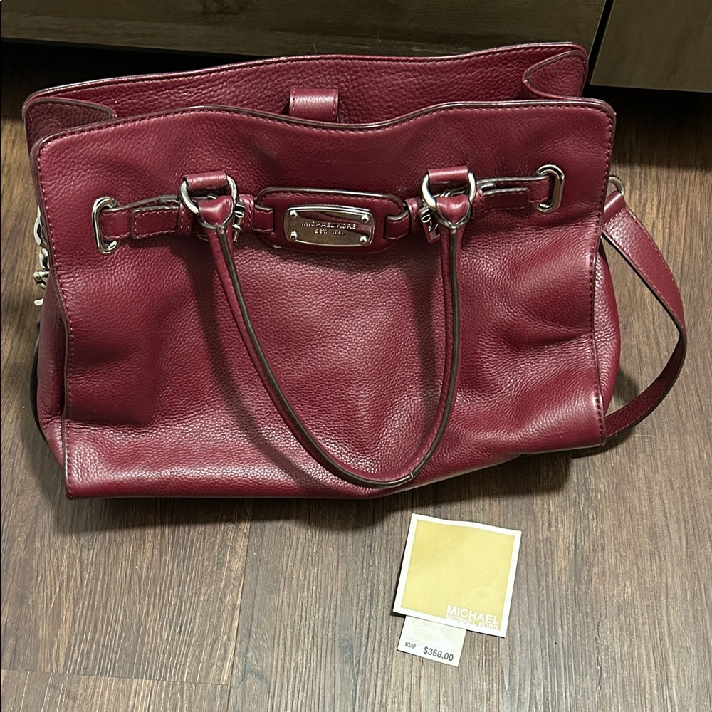 Michael Kors Burgundy Leather Tote